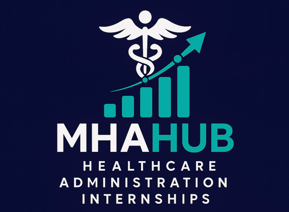 Logo for MHAHUB which provides list of healthcare administration internships nationwide as well as an Internship Advantage package